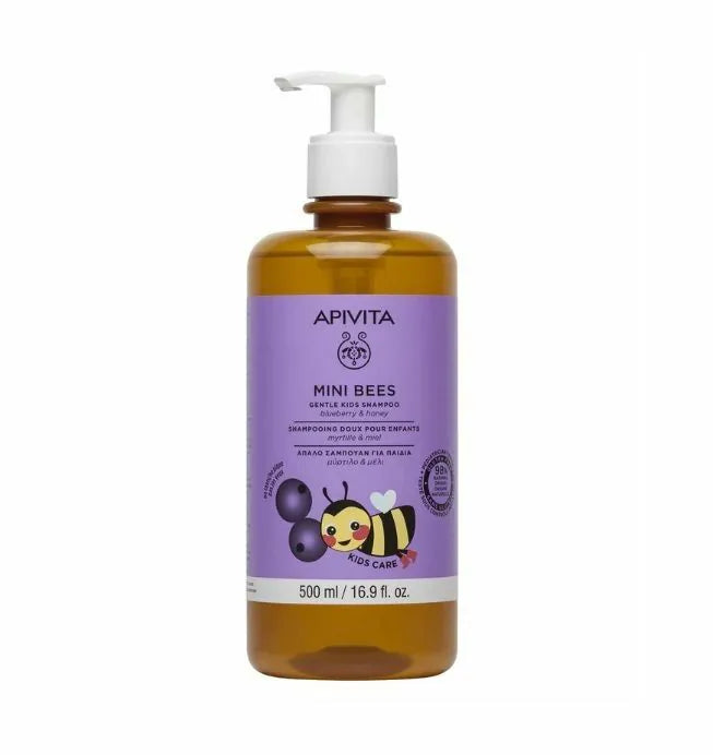 APIVITA Mini Bees Gentle Kids Shampoo Blueberry & Honey 500ml