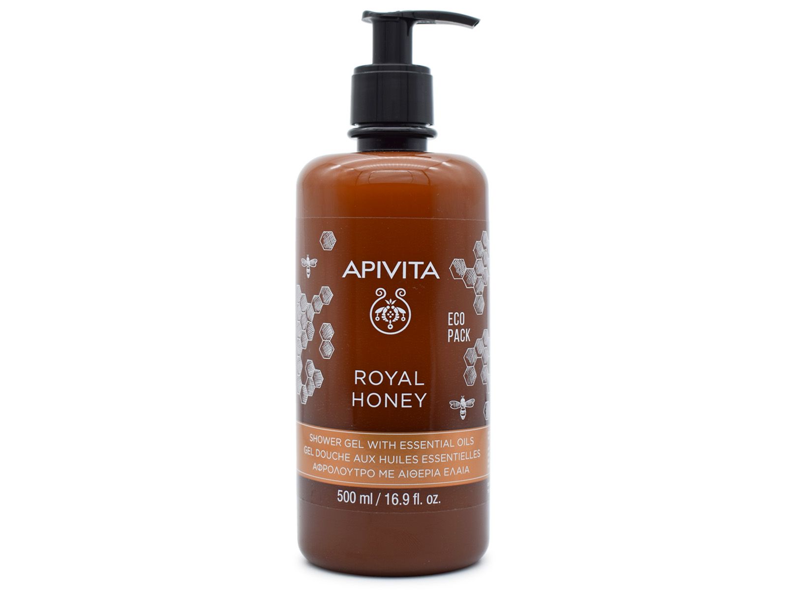 APIVITA Royal Honey Creamy Shower Gel with Essential Oils Eco Pack 500ml