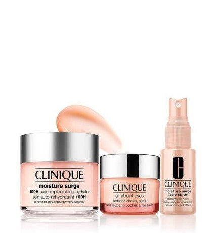 CLINIQUE Moisture Surge™ Set 水嫩補濕系列三件套裝（乳霜125ml+眼霜15ml+噴霧30ml)